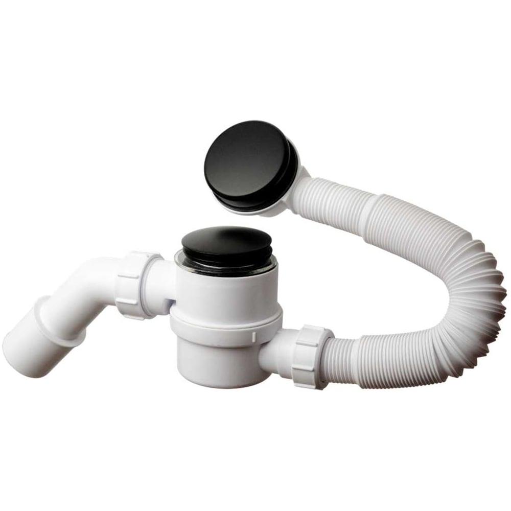 Изображение товара Слив-перелив McAlpine полуавтомат пластиковый черный матовый MRB11-MBL