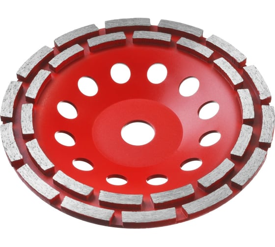 Изображение товара Чашка алмазная шлифовальная по бетону двухрядная, ЗУБР 180мм 33376-180