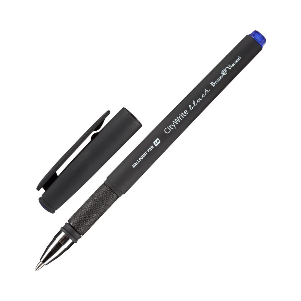 Изображение товара Шариковая ручка Bruno Visconti CityWrite Black синяя 1.0 мм стильная и удобная