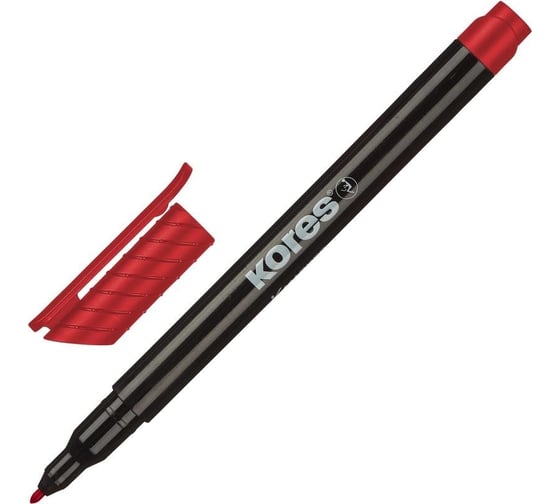 Изображение товара Перманентный маркер Kores красный, 1 мм 282355