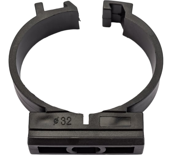 Изображение товара Держатель с фиксатором для труб Greenel D32 мм, черный, 40 шт. GE50183-05