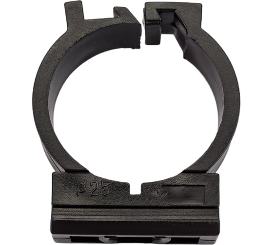 Изображение товара Держатель с фиксатором для труб Greenel D25 мм, черный, 50 шт. GE50182-05