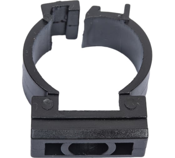 Изображение товара Держатель с фиксатором для труб Greenel D20 мм, черный, 100 шт. GE50181-05