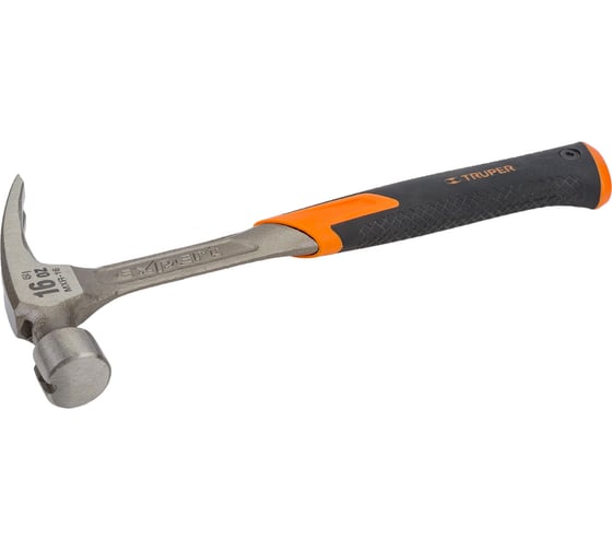 Изображение товара Молоток-гвоздодер TRUPER MXR-16 17857 с полированным бойком, металлическая ручка