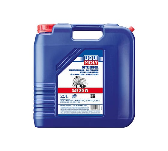Изображение товара Минеральное трансмиссионное масло LIQUI MOLY Getriebeoil 80W GL-4 20л 1033