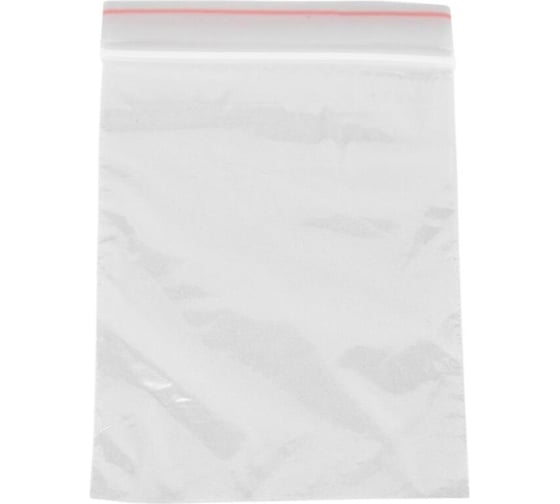 Изображение товара Пакет с замком ООО Комус zip lock 6x8 см, 32 мкм, 100 штук в упаковке 216817