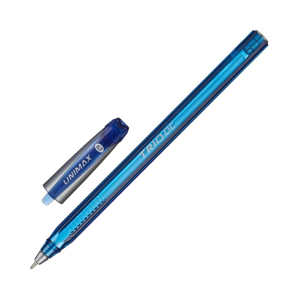 Шариковая одноразовая ручка Unimax шарик для кошек игольчатый мягкий 3 5 см синий