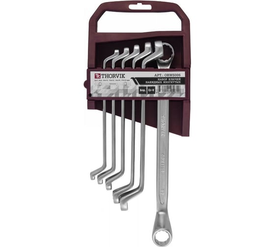 Изображение товара Набор накидных ключей THORVIK ORWS006 6-19 мм, 6 предметов 52018