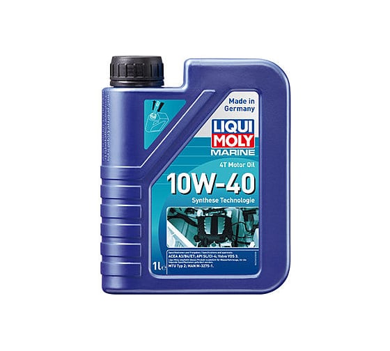 Изображение товара НС-синтетическое моторное масло для лодок LIQUI MOLY Marine 4T Motor Oil 10W-40 1л 25012