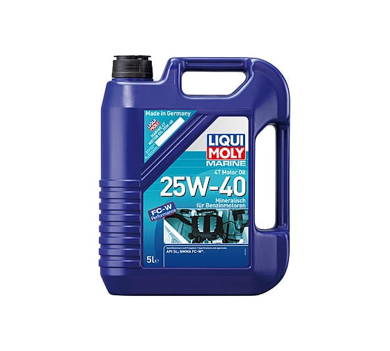 Изображение товара Минеральное моторное масло для лодок LIQUI MOLY Marine 4T Motor Oil 25W-40 SL 5л 25027