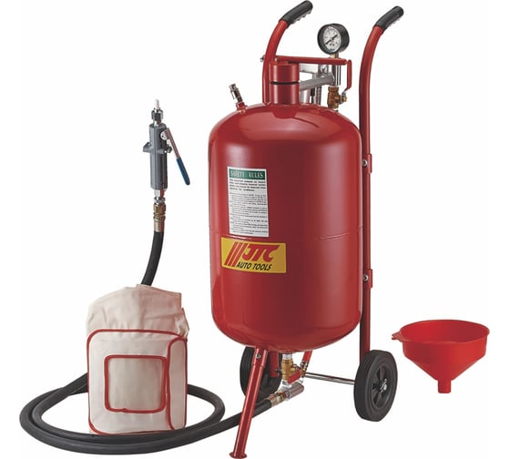 Изображение товара Пескоструйный аппарат JTC шланг 1/2, макс. давление 250 PSI, объем 38 л JTC-5324