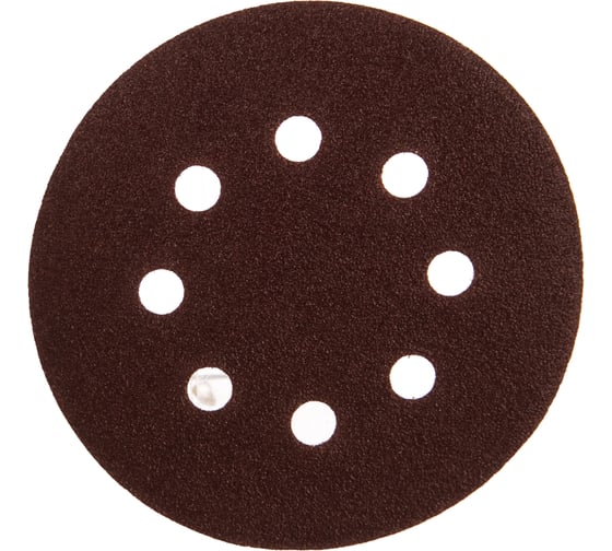 Изображение товара Круг шлифовальный СТАНДАРТ (5 шт; 125 мм; 8 отв; Р80) Зубр 35350-125-080