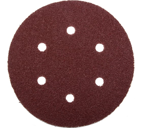 Изображение товара Круг шлифовальный СТАНДАРТ (5 шт; 150 мм; 6 отв; Р80) Зубр 35350-150-080