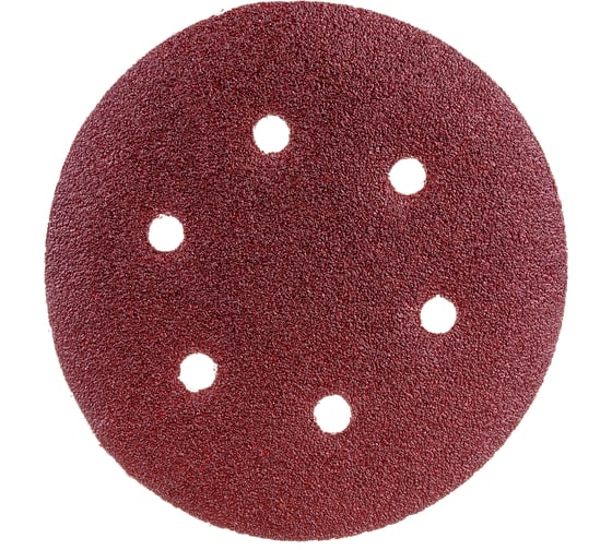 Изображение товара Круг шлифовальный СТАНДАРТ (5 шт; 150 мм; 6 отв; Р60) Зубр 35350-150-060