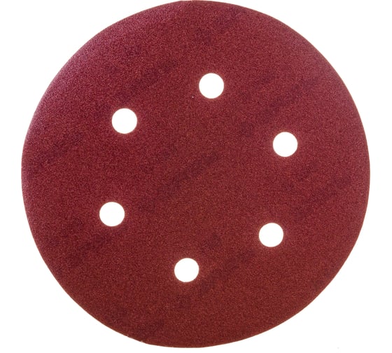 Изображение товара Круг шлифовальный СТАНДАРТ (5 шт; 150 мм; 6 отв; Р180) Зубр 35350-150-180