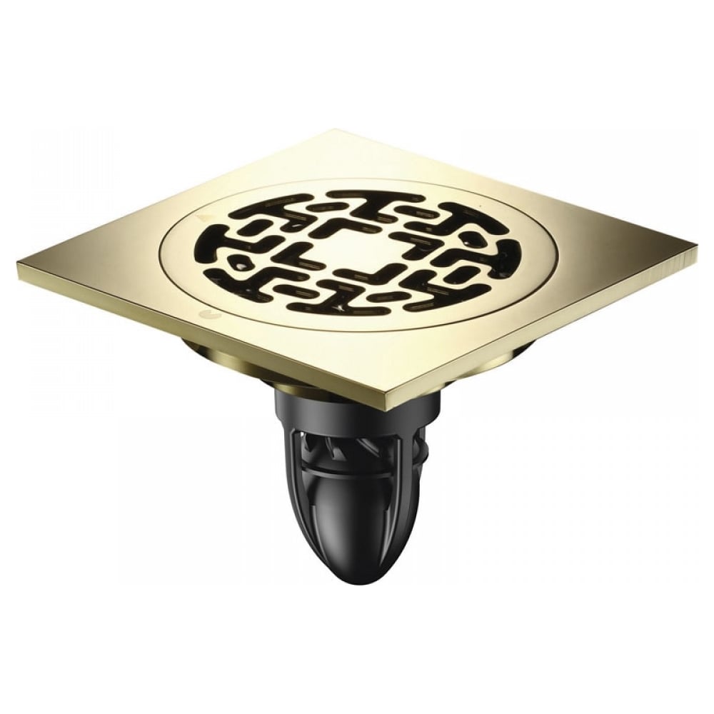 Изображение товара Сантехнический трап MAGdrain 100х100 латунь зонтичный клапан перфорированная решетка