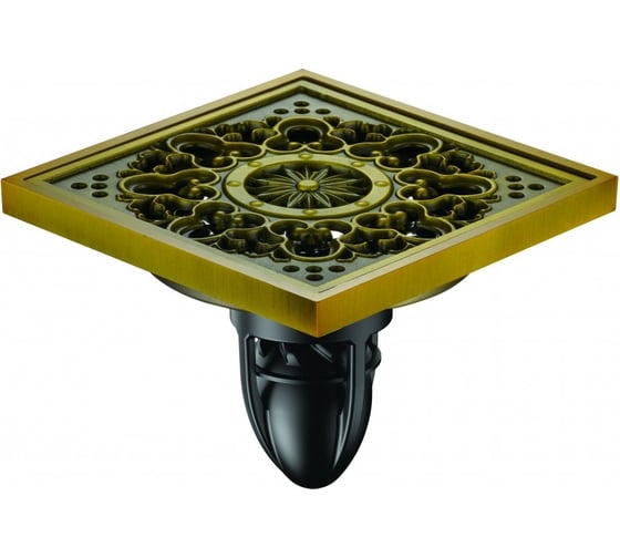 Изображение товара Сантехнический трап MAGdrain (100х100, магнитный клапан, латунь, полированная латунь) FC 08 Q50-H