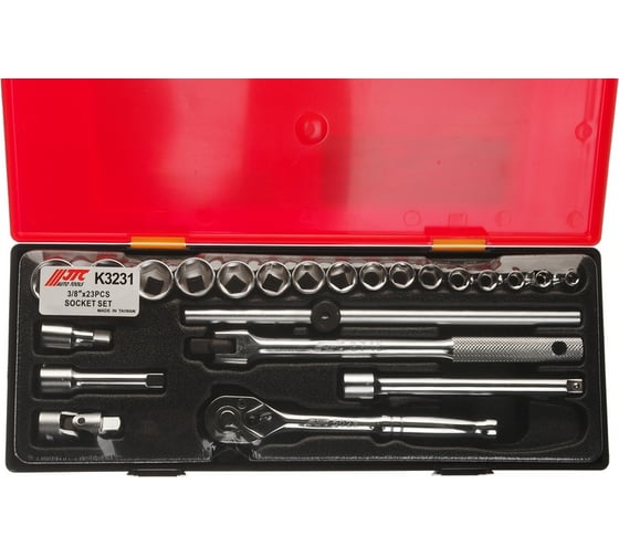Изображение товара Набор головок 3/8 в кейсе 23шт JTC-K3231