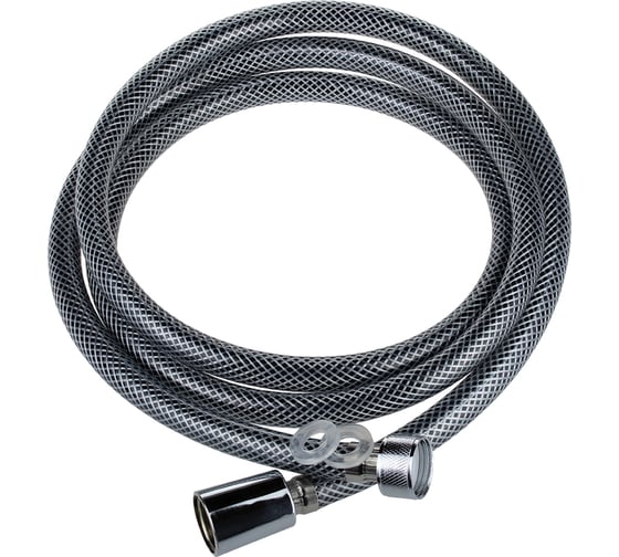 Изображение товара Шланг для душа ELKA 1/2"-1/2", 150 см, пвх, сетка черно-серый ТД.030463