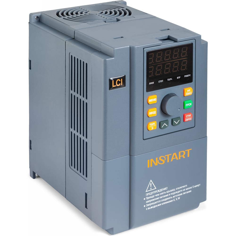 Изображение товара Преобразователь частоты INSTART lci-g5.5/p7.5-4b+lci-fm 5.5квт/7.5квт, 13а/18а, 3ф, 380в, 50гц/60гц, ip20, с панелью управления 000 90934 Изображение товара Преобразователь частоты INSTART lci-g5.5/p7.5-4b+lci-fm 5.5квт/7.5квт, 13а/18а, 3ф, 380в, 50гц/60гц, ip20, с панелью управления 000 90934