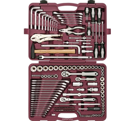 Изображение товара Универсальный набор инструмента THORVIK 1/4",1/2"DR UTS0142 142 предмета 52063 052063