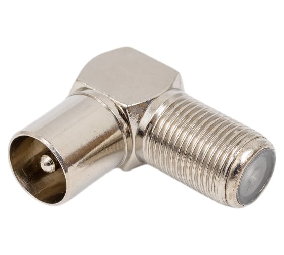 Изображение товара Переходник ЮПИТЕР гнездо F-штекер TV угловой 100 штук JP7312