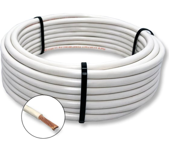 Изображение товара Электрический провод ПУГВ ПРОВОДНИК 1x25 мм2 белый, 5м OZ250727L5