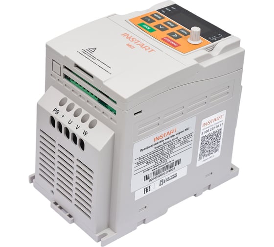 Изображение товара Преобразователь частоты INSTART mci-g0.75-4b 0.75квт, 2.3а, 3ф, 380в, 50гц/60гц, ip20, с панелью управления 000 40500