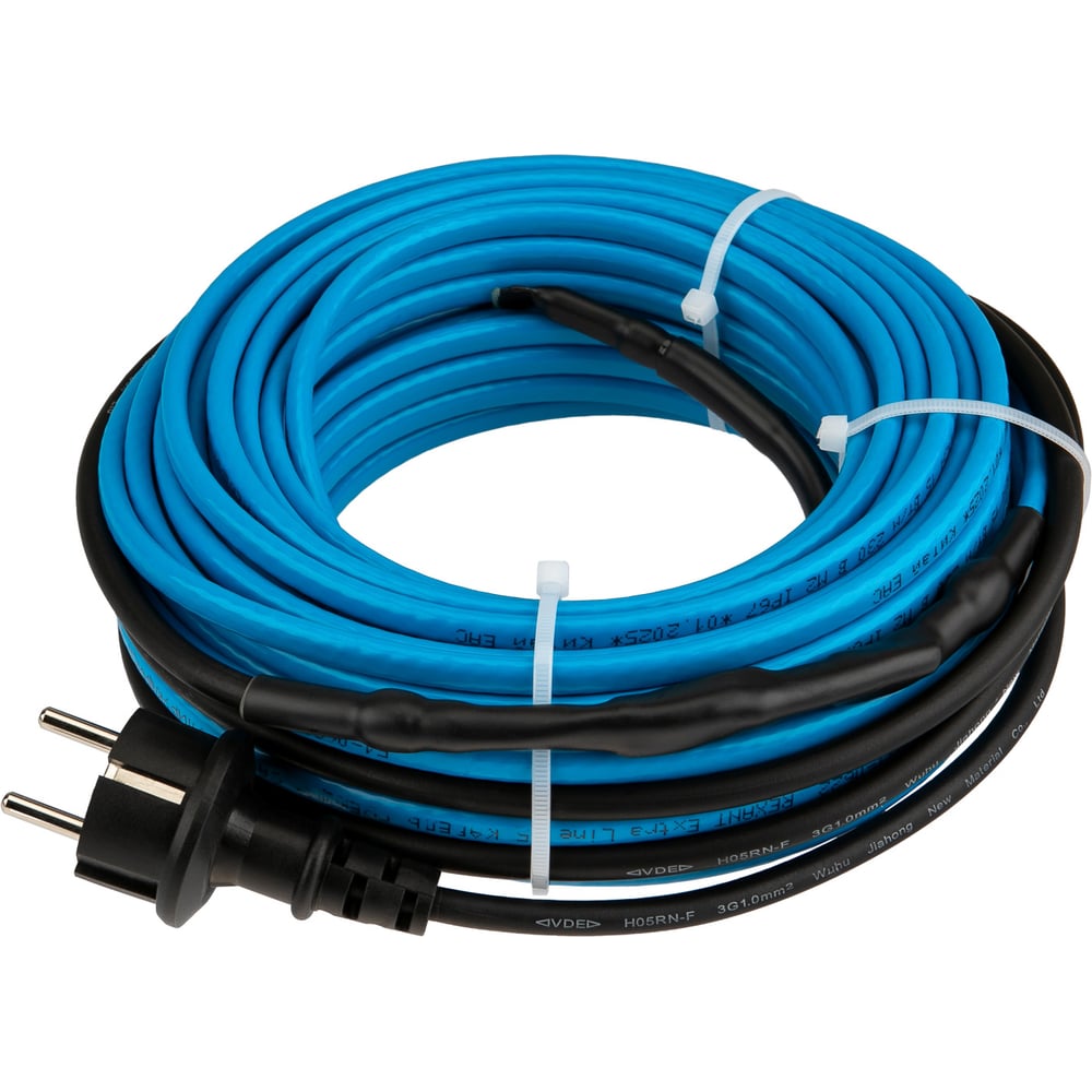 Изображение товара Саморегулирующийся кабель на трубу REXANT 15MSR-PB 20м 300Вт для обогрева труб