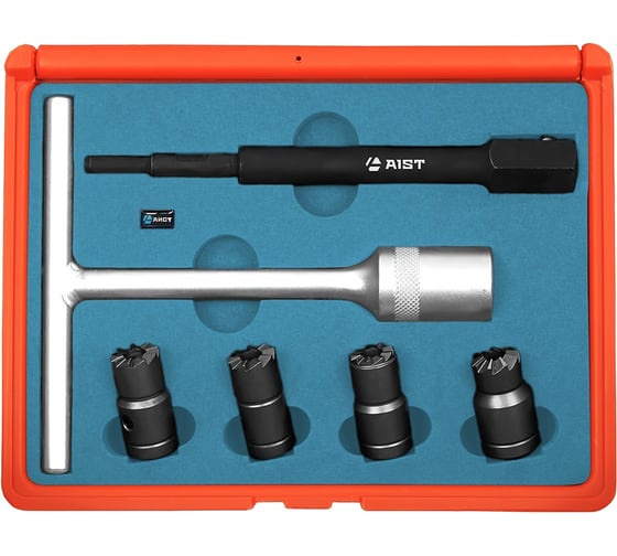 Изображение товара Набор разверток для ремонта седел форсунок на дизельных двигателях 6шт AIST 67230515 00-00011139