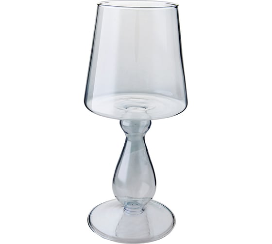 Изображение товара Декоративный подсвечник из цветного стекла Вещицы 110х110х255, голубой CSA-19