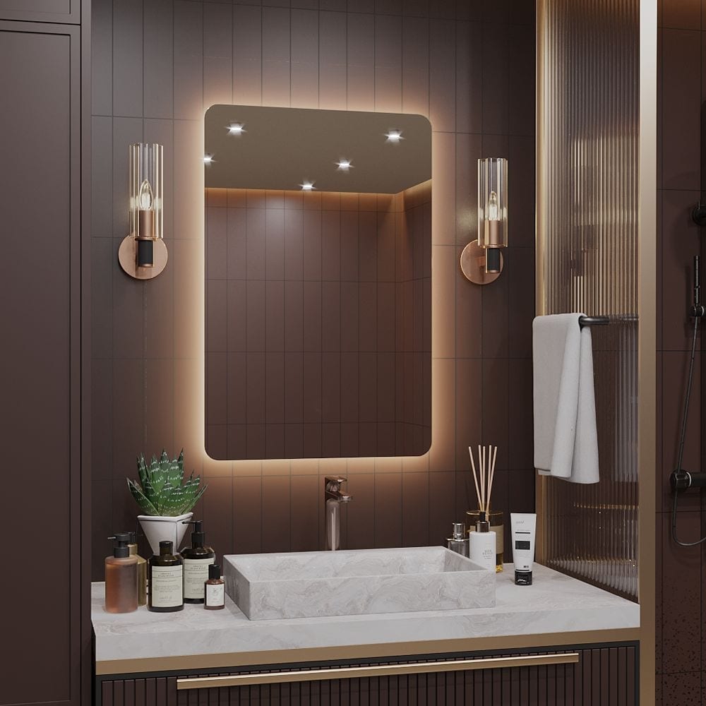 Зеркало ALIAS зеркало для ванной uperwood modul 80х80 см бесконтактный сенсор черное хол подсветка