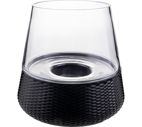 Изображение товара Декоративный подсвечник из цветного стекла Вещицы 200х200х200, бело-черный CSA-26