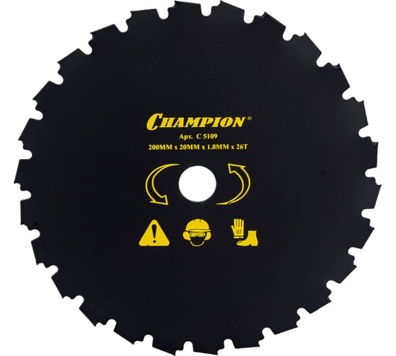 Изображение товара Нож с долотообразными зубцами (200х20 мм) Champion C5109