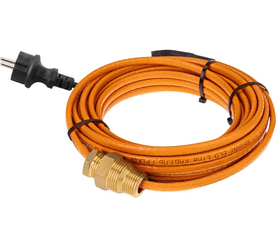 Изображение товара Комплект нагревательного саморегулирующегося кабеля REXANT 10HTM2-CT, пищевой, 10м/100Вт в трубу 51-0605