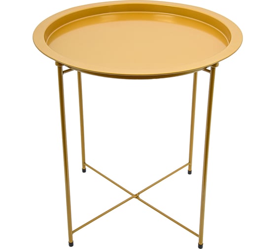 Изображение товара Складной металлический столик Вещицы 470х470х500, золотой Org-12