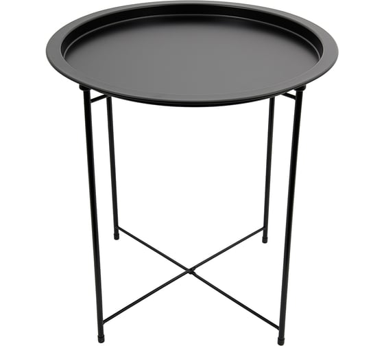 Изображение товара Складной металлический столик Вещицы 470х470х500, черный Org-15
