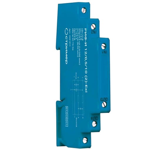 Изображение товара Устройство защиты от импульсных перенапряжений Стример для информационных систем во взрывозащищенном исполнении РИФ-И 24/0,5/10 (2)-Exi 202002