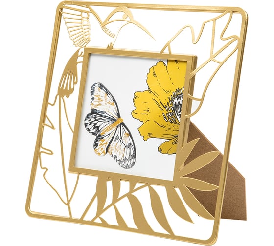 Изображение товара Фоторамка Вещицы экзотика, 190х10х190, золотой Fancy43