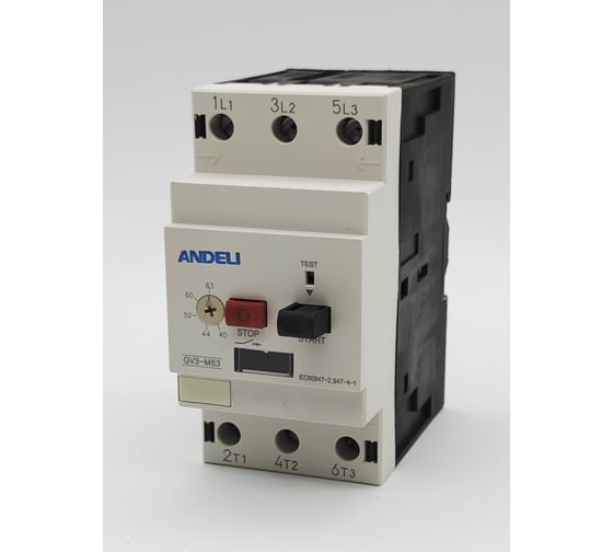 Изображение товара Кнопочный пускатель ANDELI gv3-m63 40а~63a ADL06-638