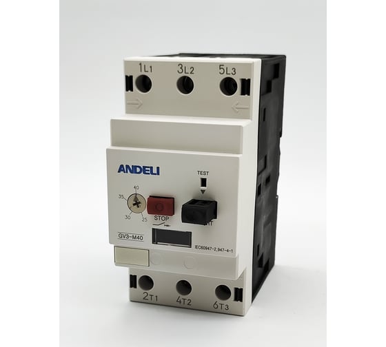 Изображение товара Кнопочный пускатель ANDELI gv3-m40 25а~40a ADL06-637