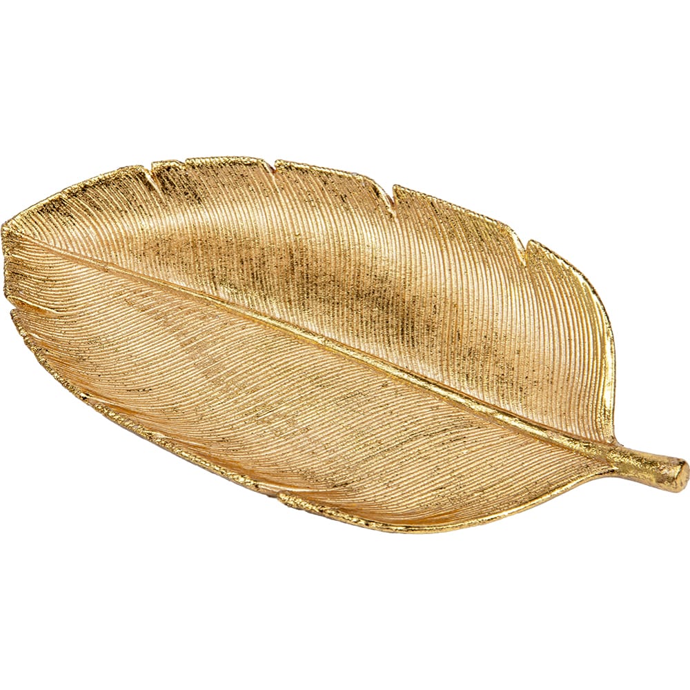 Блюдо Вещицы, цвет золотой Fancy19 пальмовый лист - фото 1