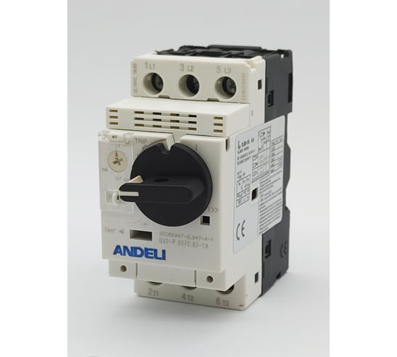 Изображение товара Пускатель ANDELI gv2-p05 0.63а~1a с поворотной ручкой ADL06-619