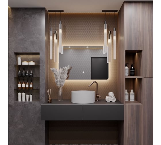 Изображение товара Зеркало Alias Эос 90x160 с нейтральной LED-подсветкой, горизонтальное en901602