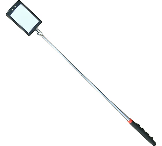 Изображение товара Смотровое прямоугольное зеркало WIEDERKRAFT с телескопической рукояткой с подсветкой WDK-65451