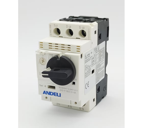 Изображение товара Пускатель ANDELI gv2-p08 2.5а~4a с поворотной ручкой ADL06-622