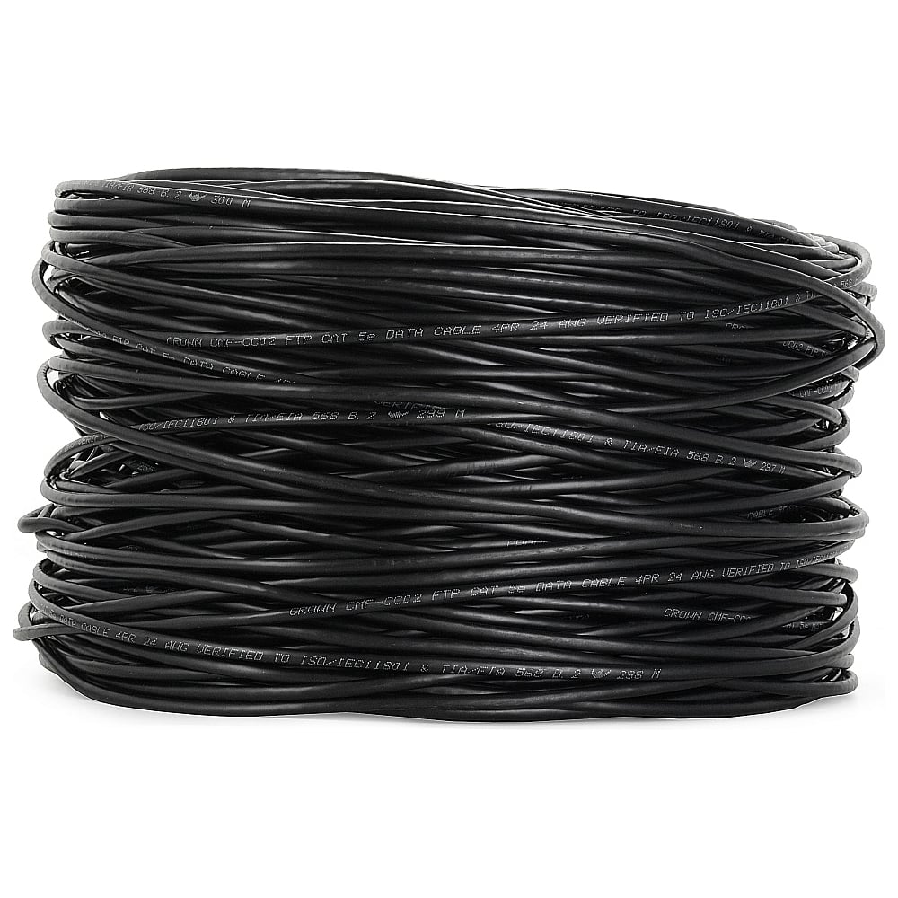 Изображение товара Сетевой кабель Crown cmu-cc02 черный длина 305м