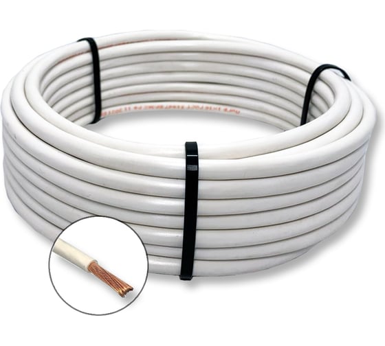 Изображение товара Установочный провод ПУГПнг(А)-HF ПРОВОДНИК 1x25 мм2 белый, 15м OZ341589L15