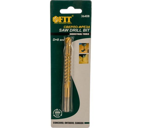 Изображение товара Сверло-фреза универсальное (8 мм) FIT 36408