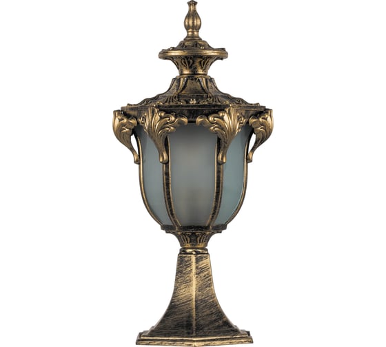 Изображение товара Садово-парковый светильник, шестигранный на постамент 60W 230V E27, черное золото Feron PL4043 11423